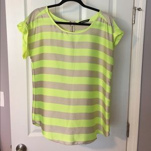 Express Neon Striped Blouse