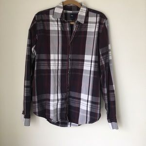 Purple Plaid Button Down