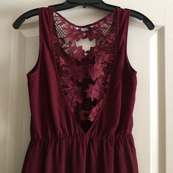 Maroon high low dress - Picture 2 of 2