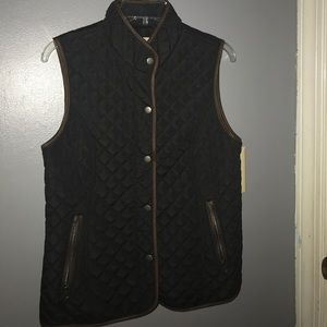 G. H. Bass Black/Brown Button Up vest