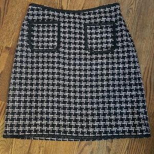Wool like knit mini skirt
