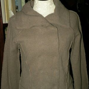 Free People Taupe Brown Cardigan Sweater M 6