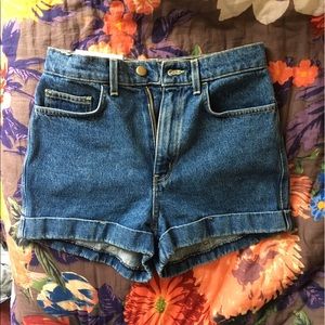 American apparel high wasted jean shorts