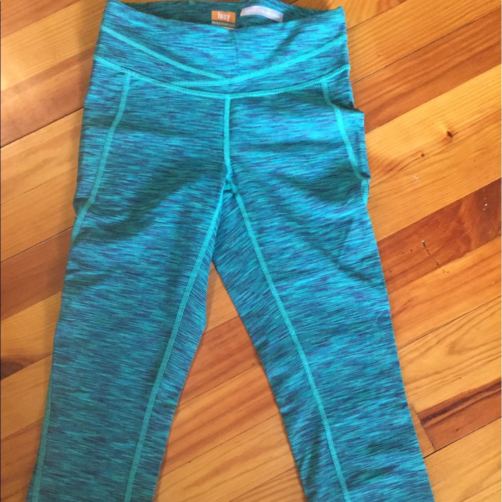 LUCY Hatha power max space dye Capri- NWOT