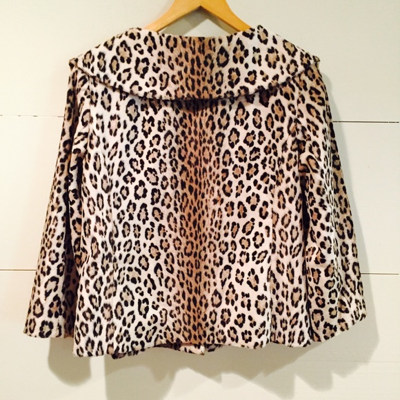 Milly Leopard Swing Pea Coat - Picture 4 of 7