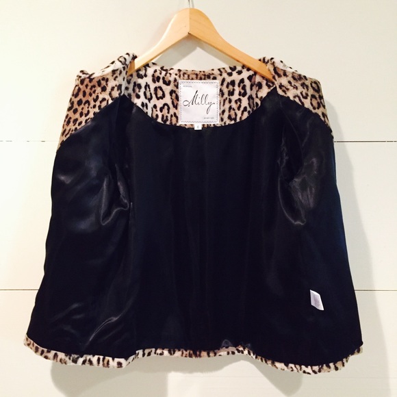 Milly Leopard Swing Pea Coat - Picture 6 of 7