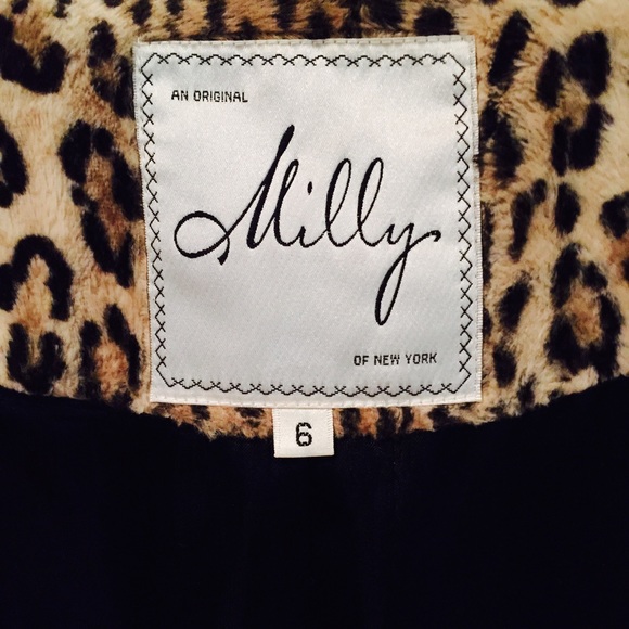 Milly Leopard Swing Pea Coat - Picture 7 of 7