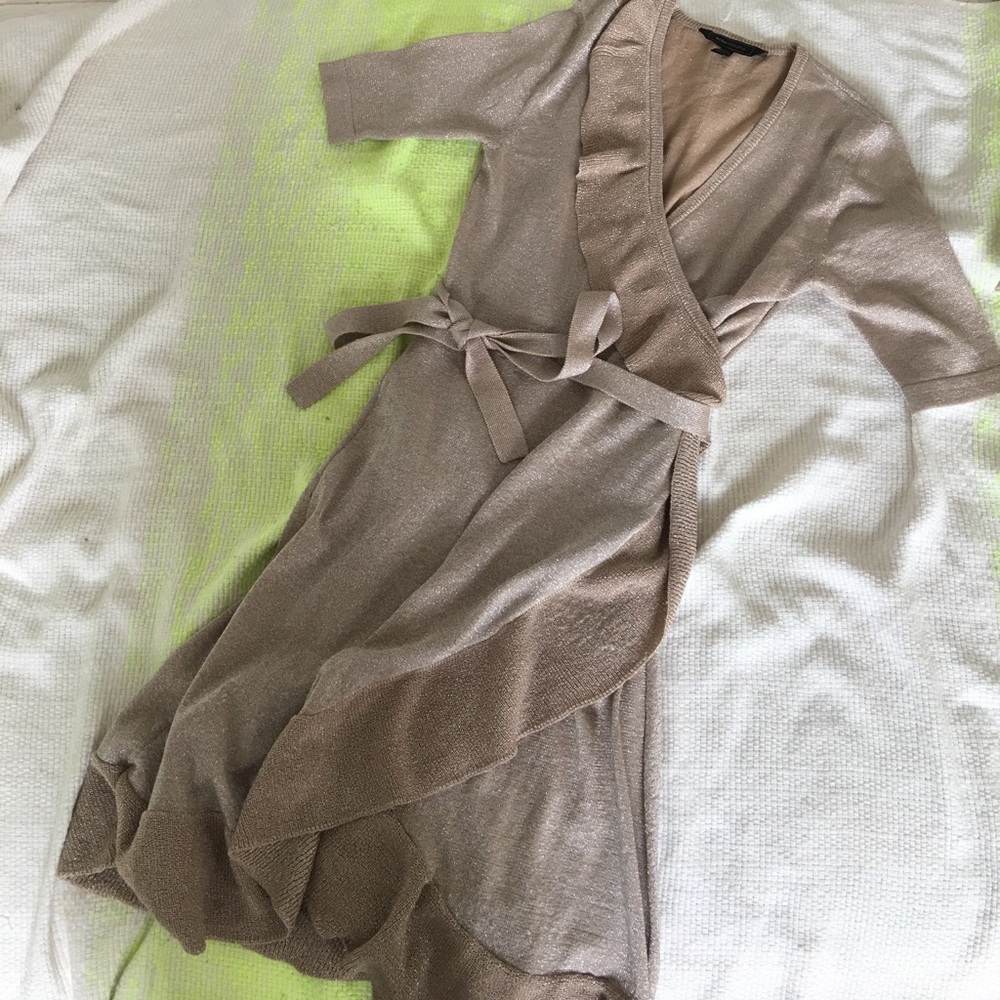 BCBG MaxAzria gold dress