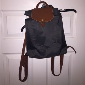 Longchamp "Le Pliage" folding backpack - Gunmetal