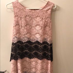 Jessica Simpson pink and black dress