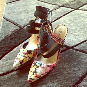 Flower qupid high heels
