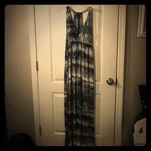 Black & white Sun / Island Maxi Dress