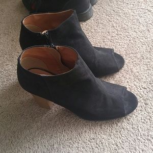 Open toe booties