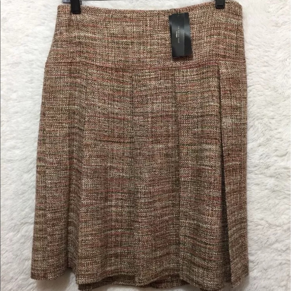 BCBG Max Azria Karen A-Line Pleated Skirt 6 NWT