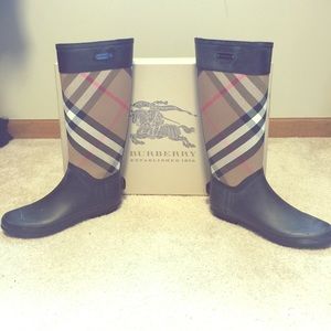 Burberry rain boots