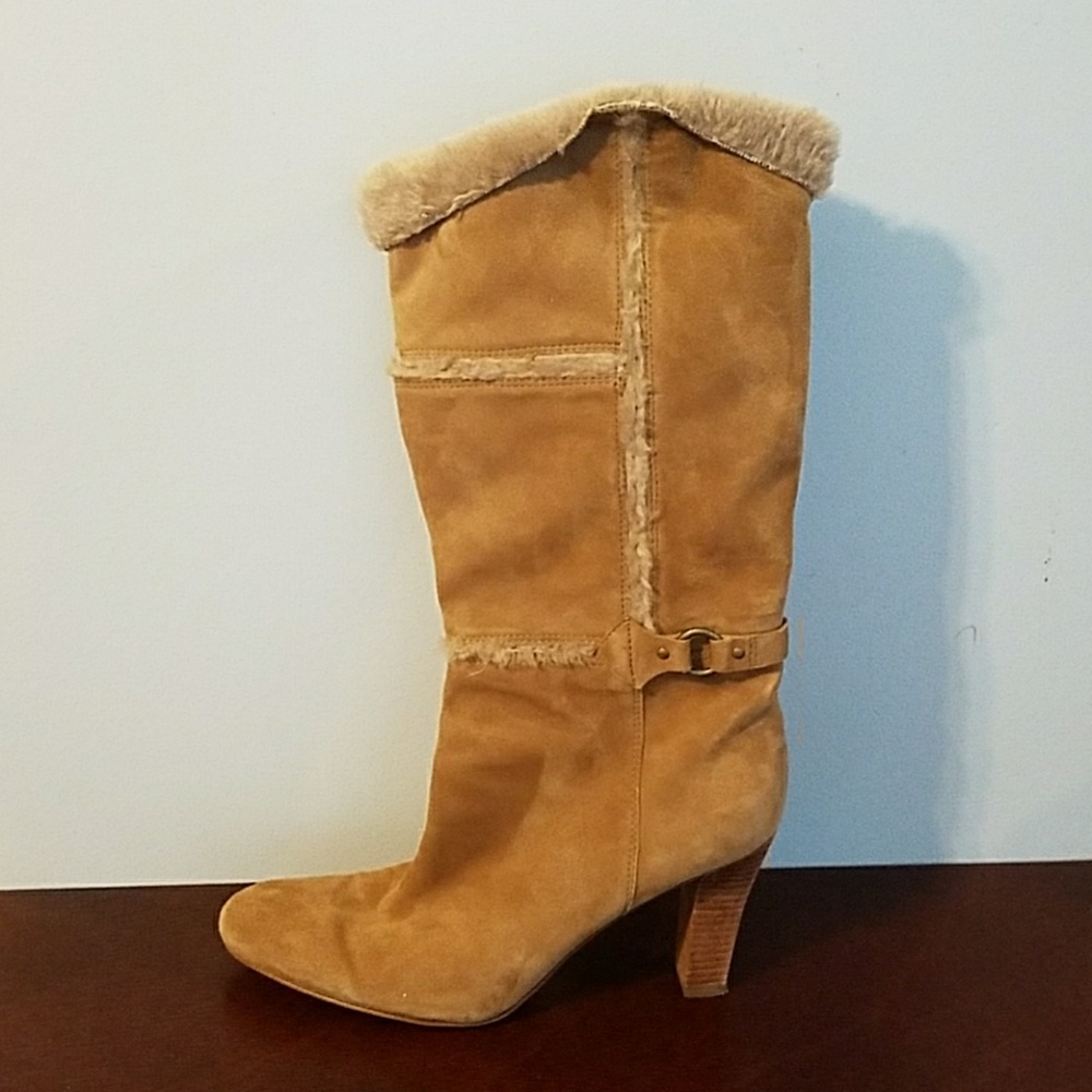 Nine west suede and fur boots