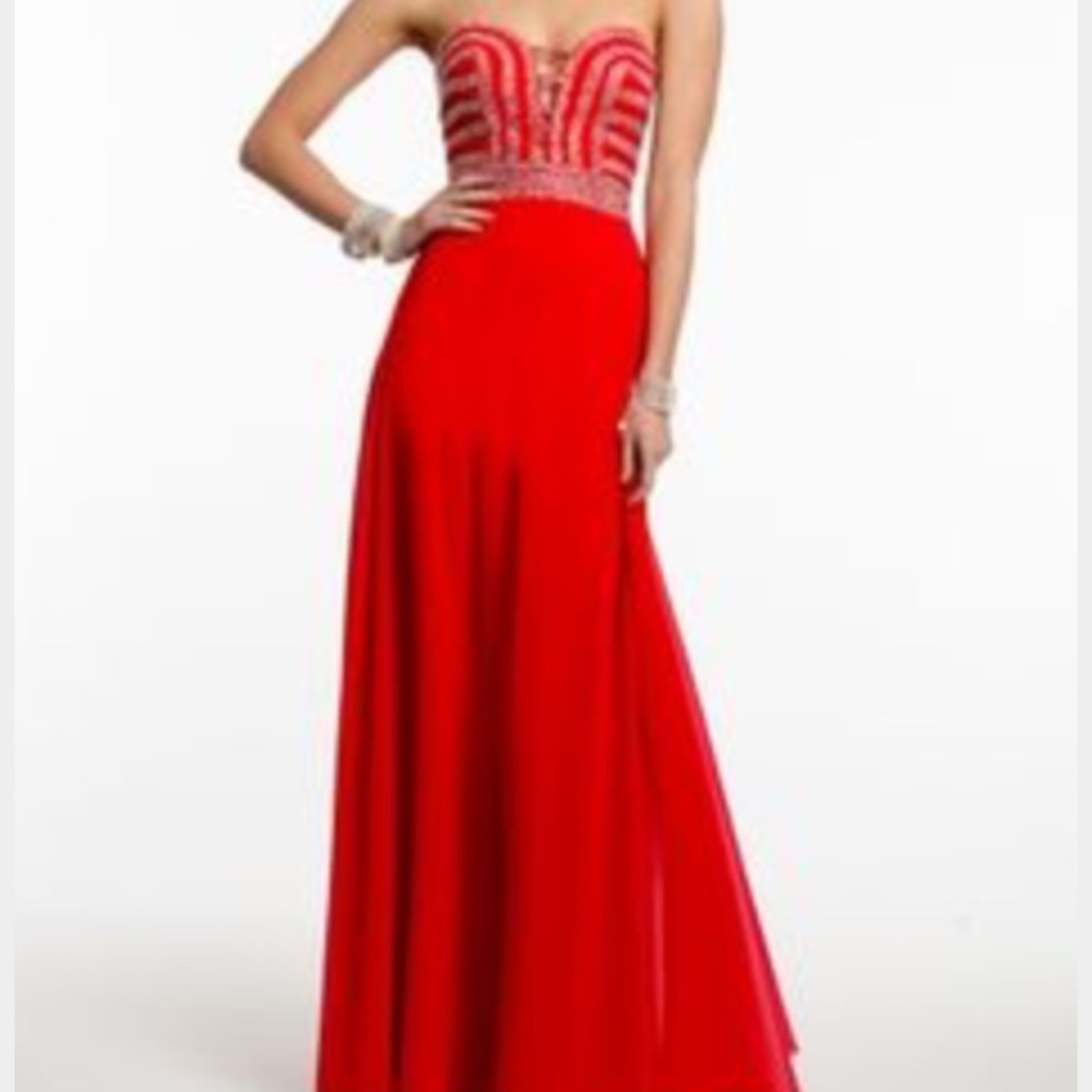 Camille La Vie Strapless Beaded Dress Size 6
