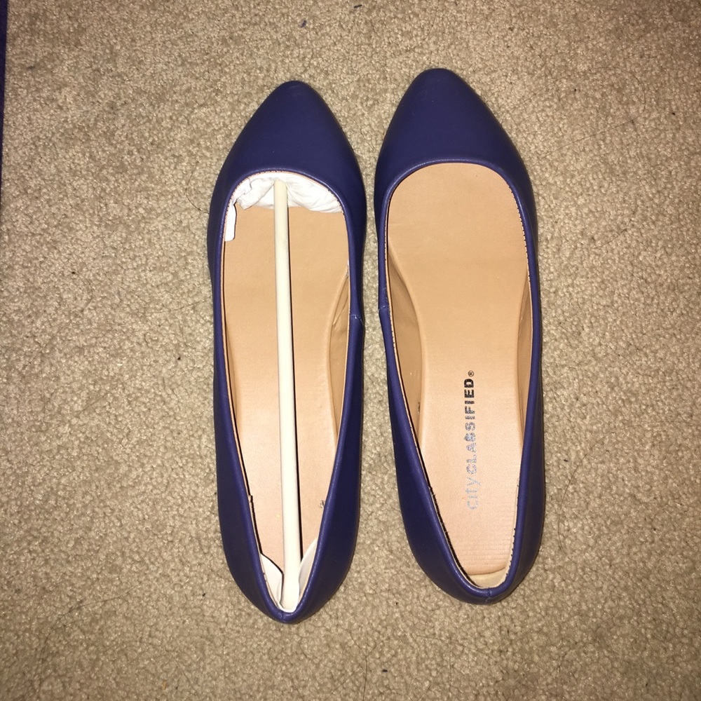 Brand New Navy Pointed Flats