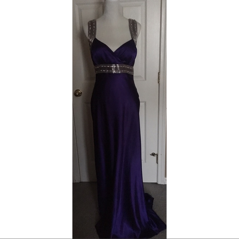 Silky Purple Prom Dress Dave & Johnny, Size 11/12