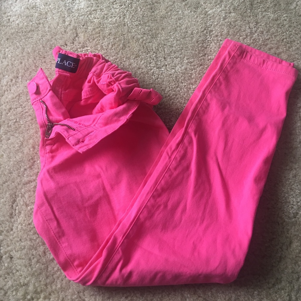 GIRLS hot pink soft denim.