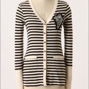 ANTHROPOLOGIE Sequin Striped Art School Cardigan ANTHROPOLOGIE Sequin Striped Art School Cardigan