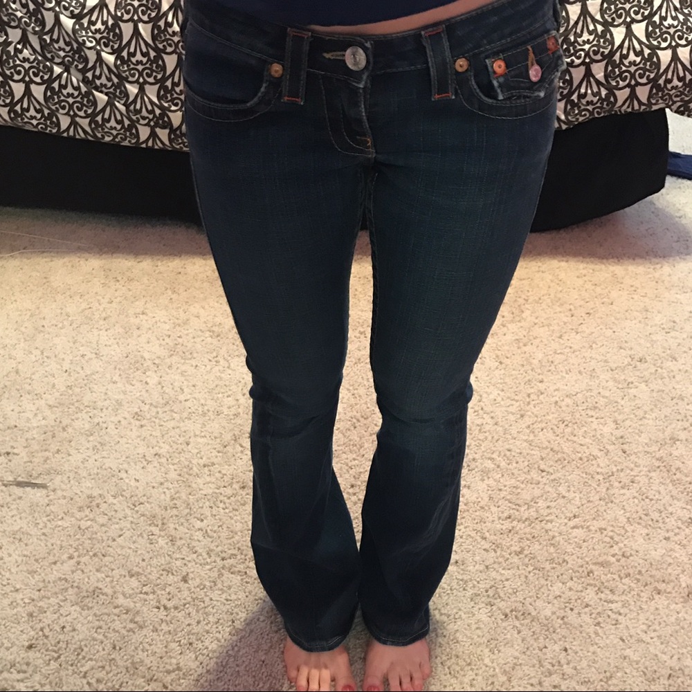 True religion Joey dark wash flared jeans 27