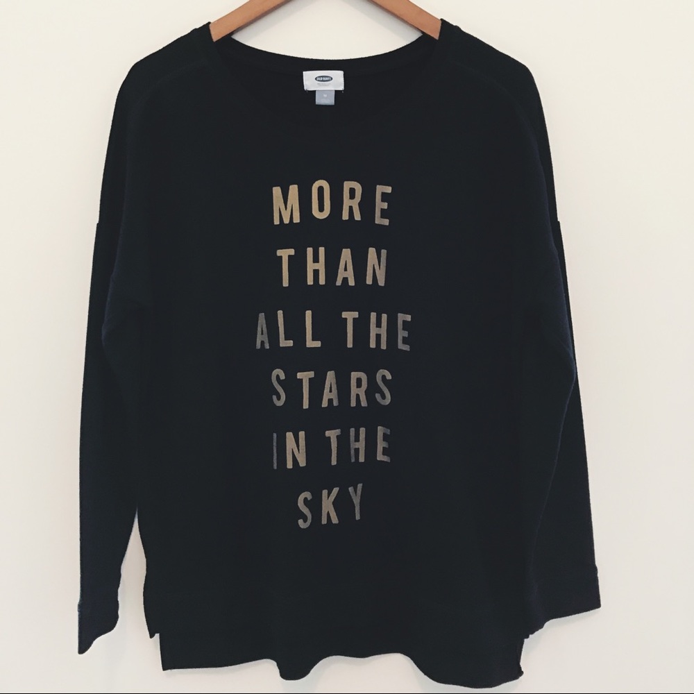 Black graphic sweater from Old Navy!