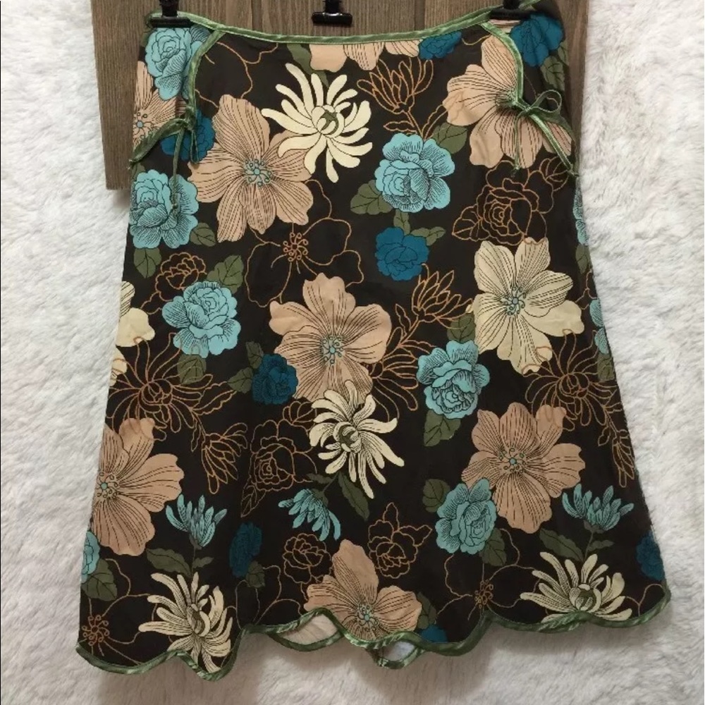 Women's Matty M Flower floral skirt SZ 6 side zip