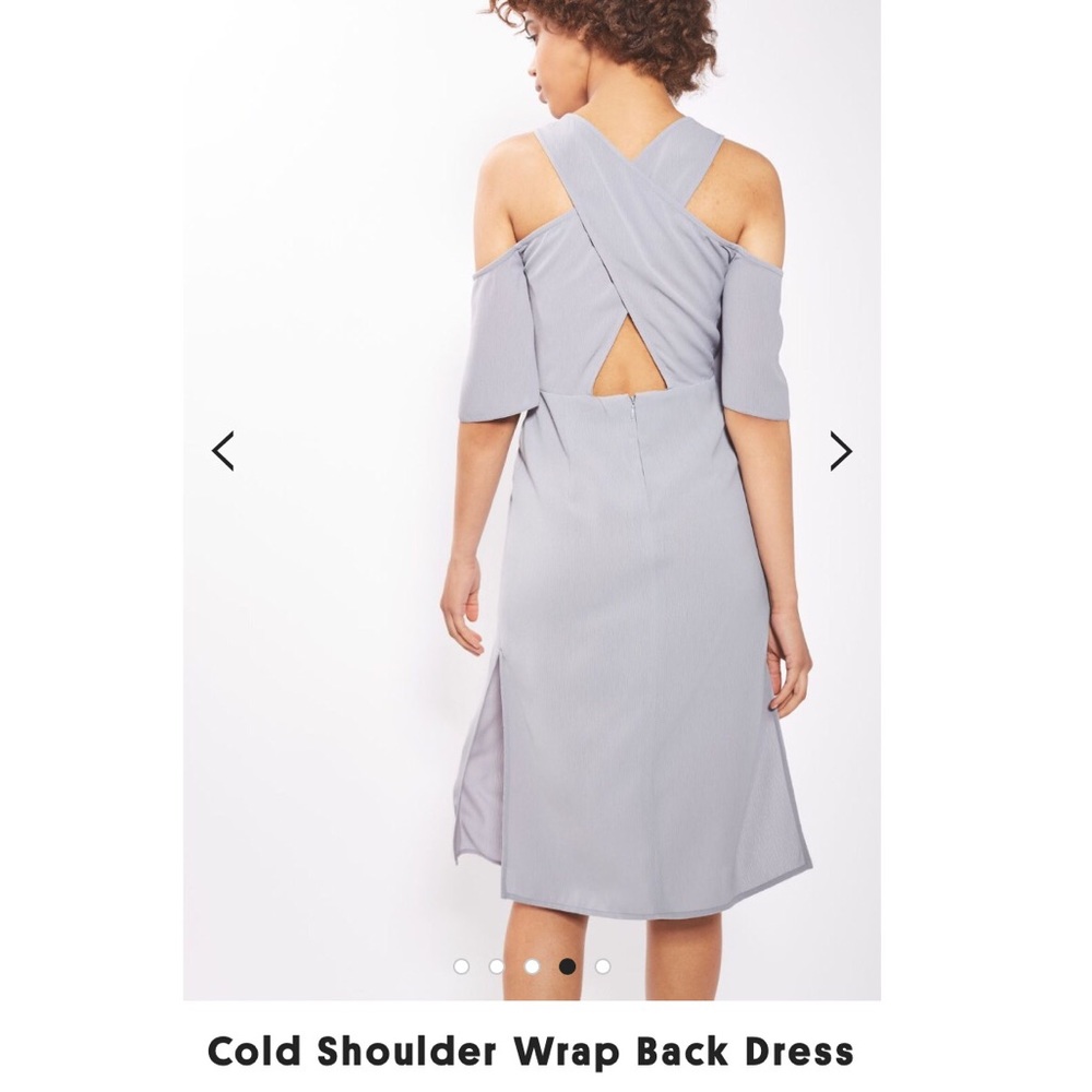 NWT Topshop Midi cold shoulder dress- sz. 0