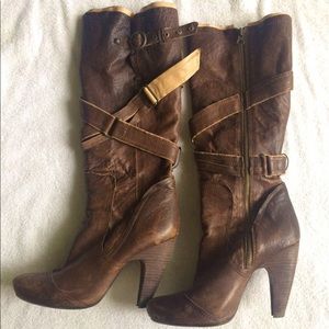 Seychelles brown moto inspired boots
