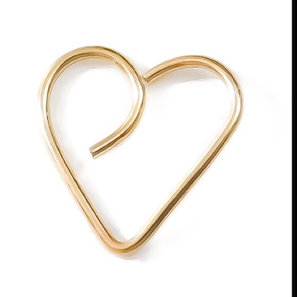 Gold/Rose Gold Swirl Heart Cartilage Hoop - Picture 2 of 6