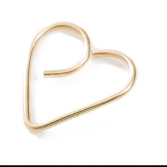 Gold/Rose Gold Swirl Heart Cartilage Hoop - Picture 3 of 6