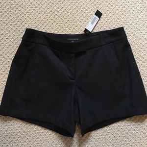 Theory black stretch shorts size 0