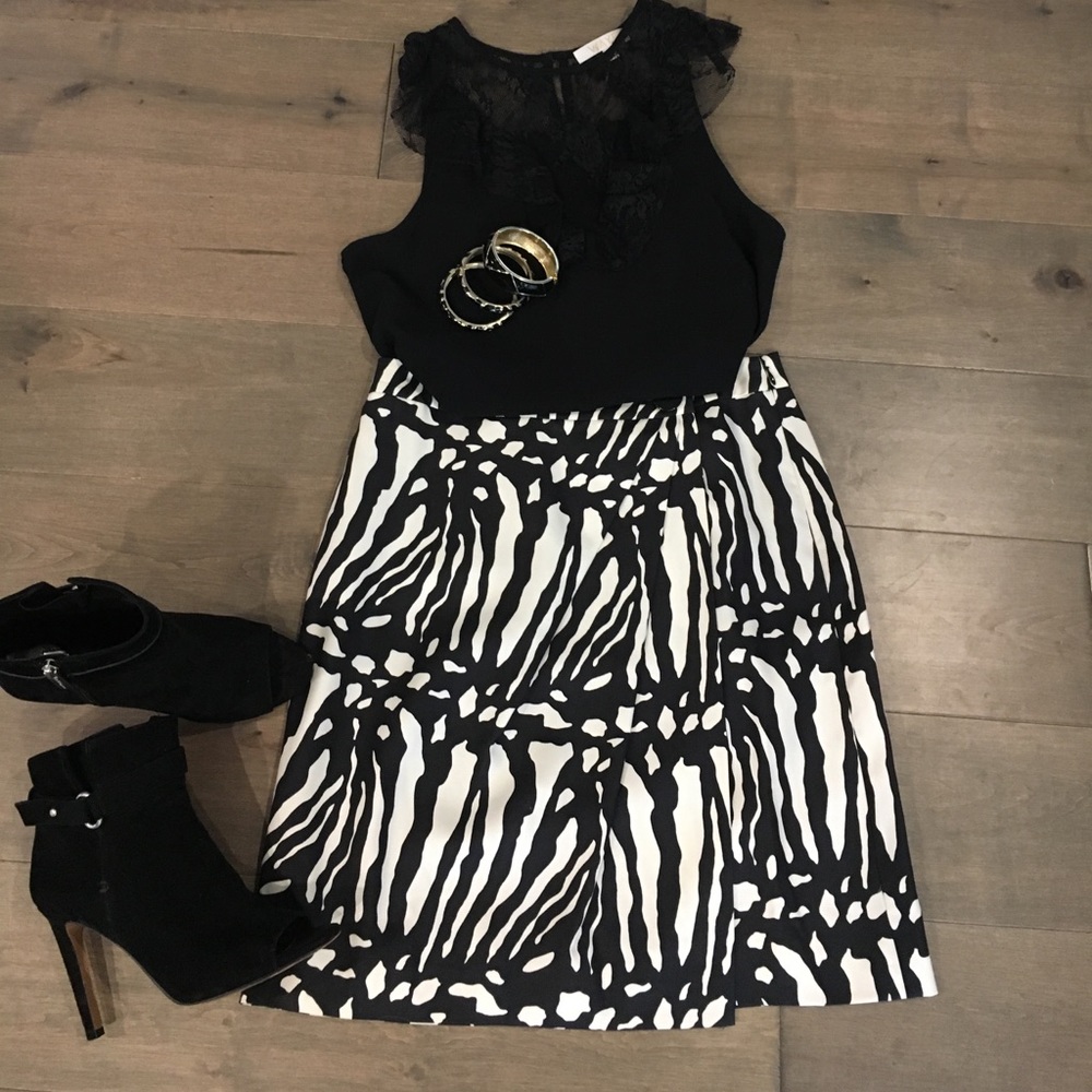 Ann Taylor Zebra Print Skirt