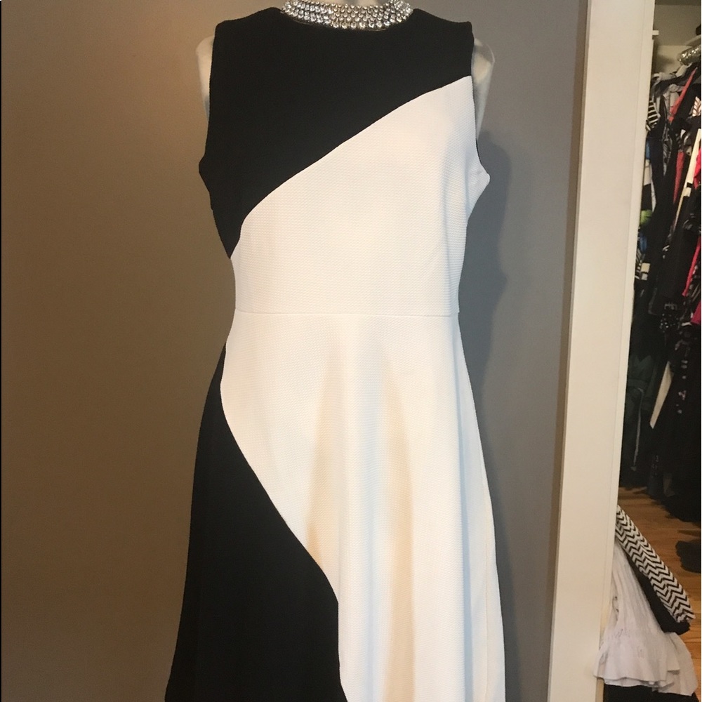 Apt 9 Black & White Asymmetrical Dress, Size 12