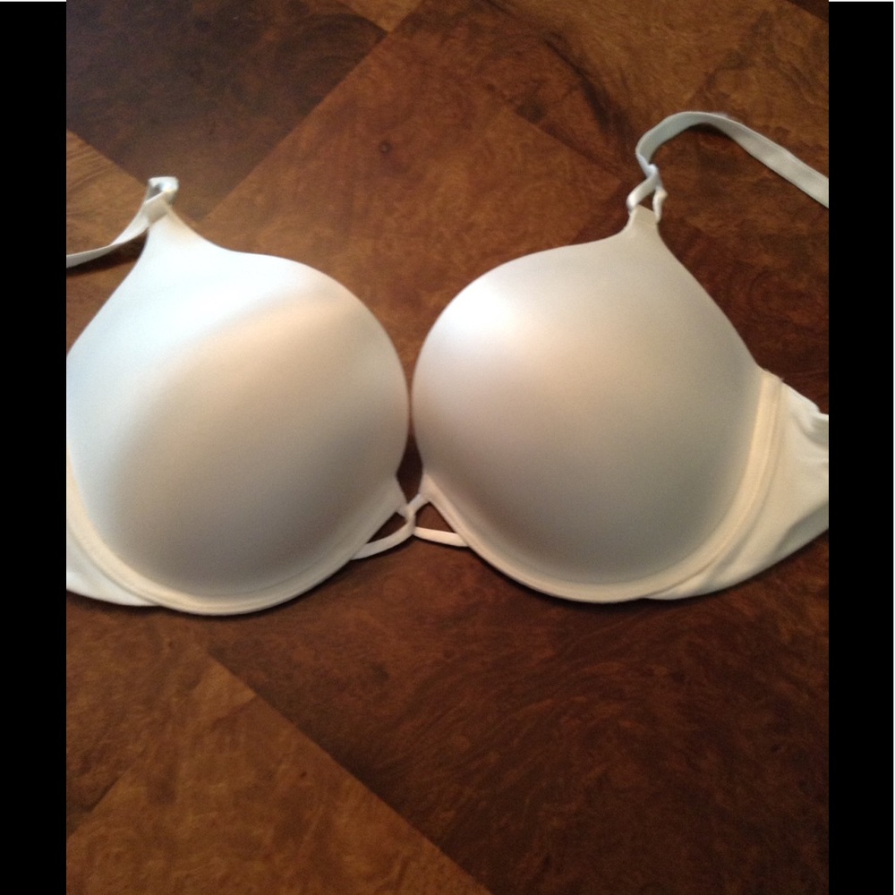 Victoria's Secret padded plunge bra white 36 D