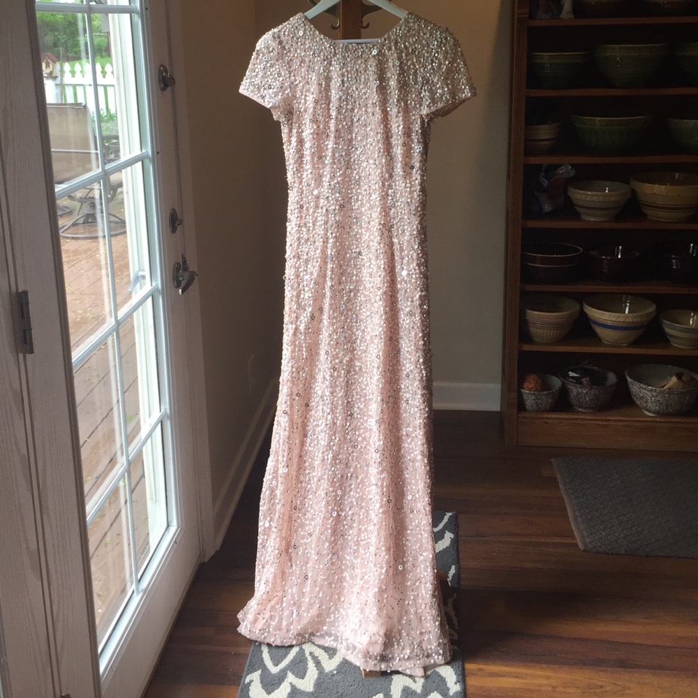 Adrianna Papell Blush sequin formal dress size 8