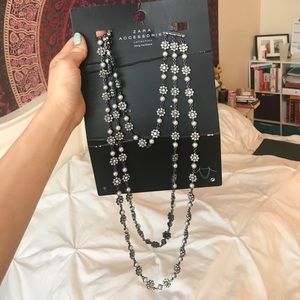 Zara 3 piece long necklace
