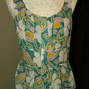 Diane von Fursenberg DVF Size 8 Cotton Silk Top
