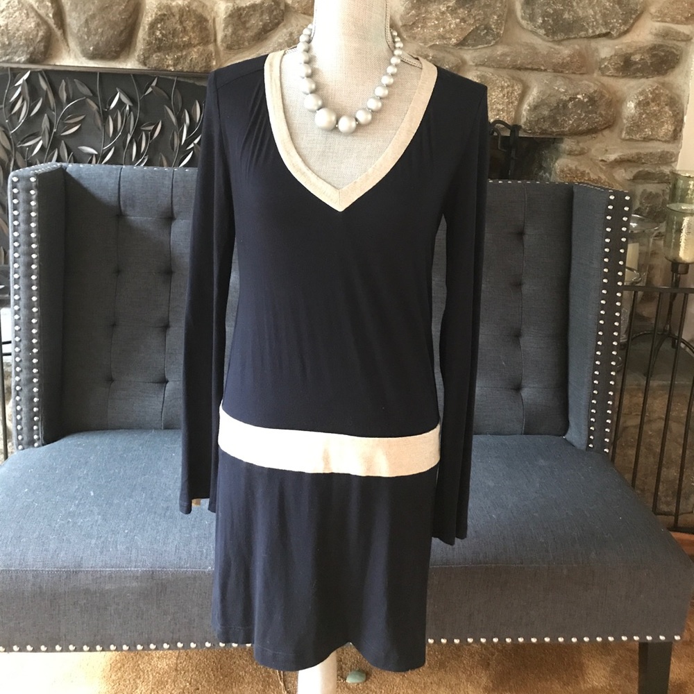 Navy and silver dress hardly worn