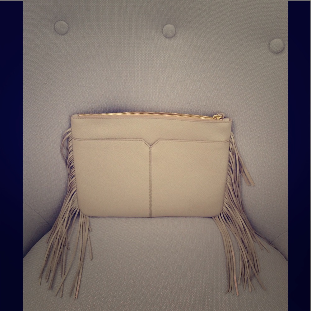 J.Crew fringe clutch