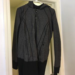 Lululemon gray herringbone daily practice jacket