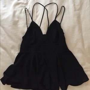 Express black peplum top
