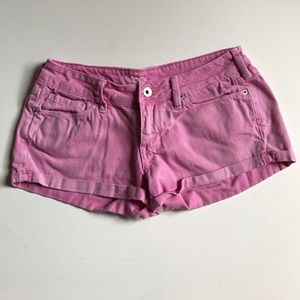 Pink jean shorts