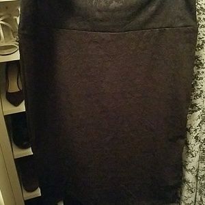 Black Floral Cassie Skirt Lularoe Medium