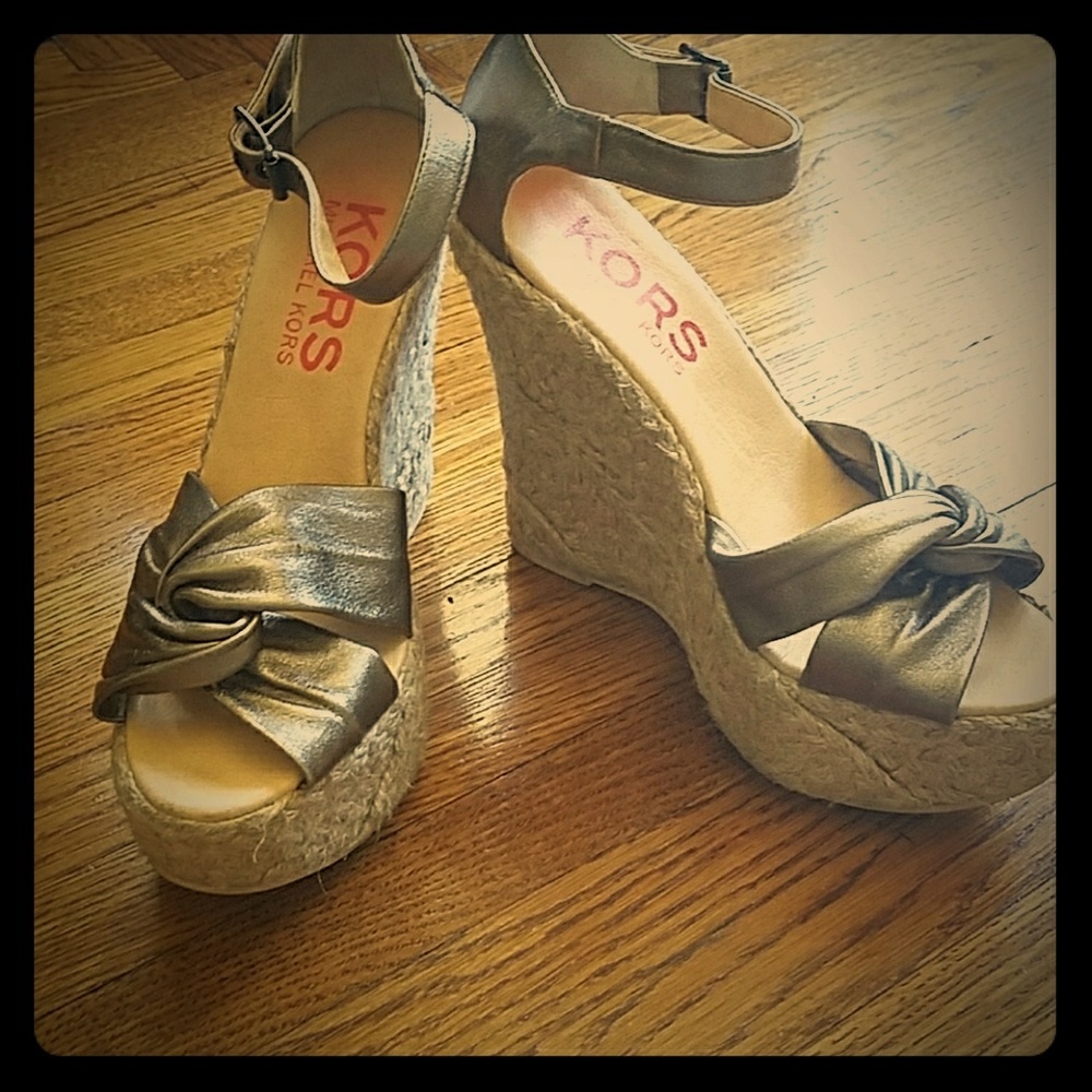 Michael Kors  Leather Wedges