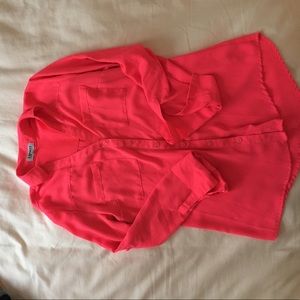 Express hot pink portofino shirt