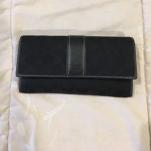 Coach signature canvas wallet