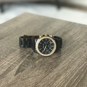 Michael Kors Black and Gold Watch
