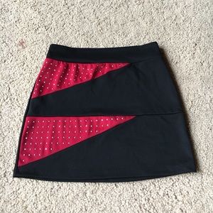 Black/Red Mini Skirt